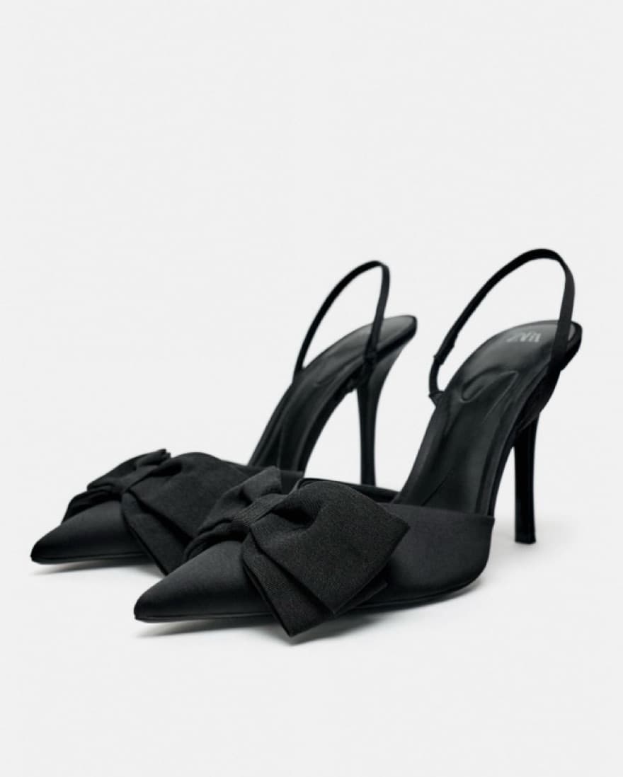 Black Bow Heels - Image 3