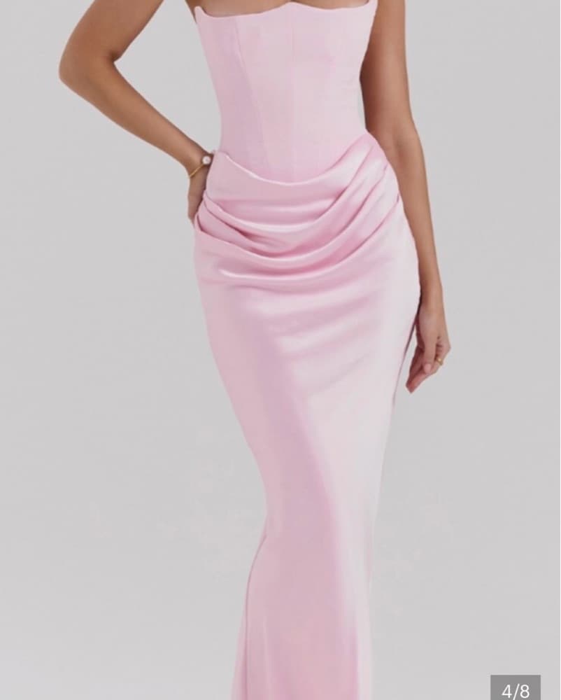 House Of CB pink Persephone Maxi Dress - Image 4