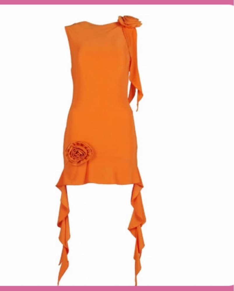 Vibrant Mini Dress With Floral Details - Image 2