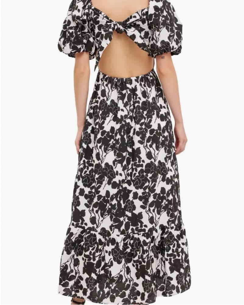 Black And White Floral Pants Store Dress - Image 3