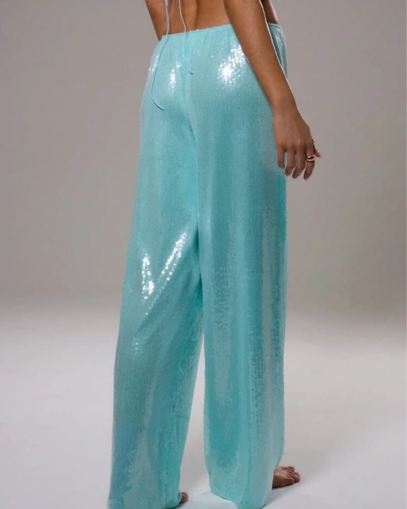 Blue Sequin Pants  - Image 2