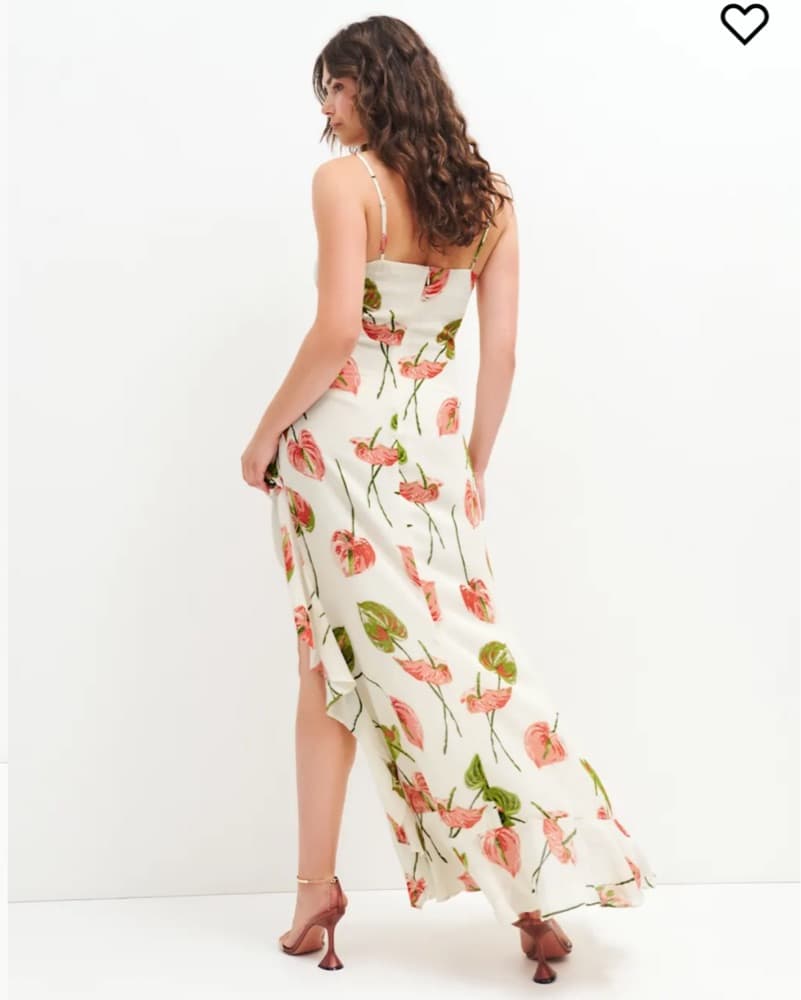 White Floral Reformation Dress - Image 2