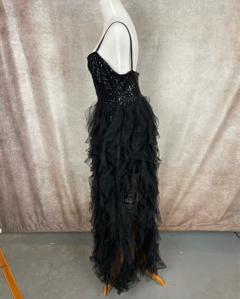 Ieena For Mac Duggal Sequin Ruffle Dress - Image 2