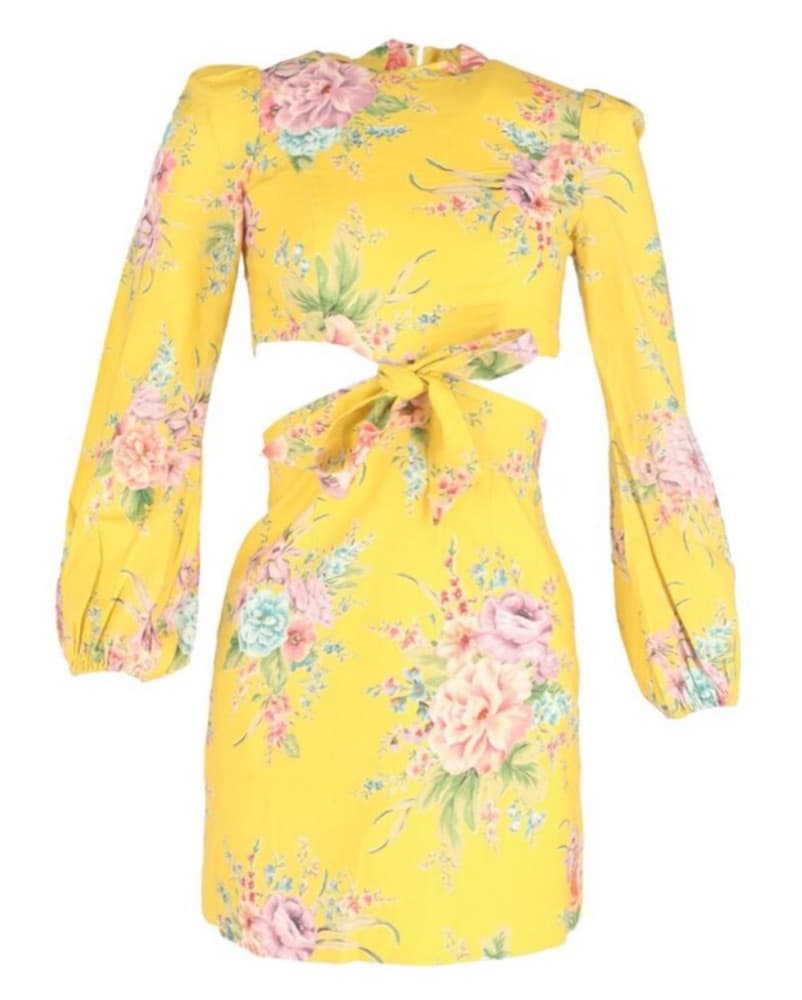 Zimmermann Floral Cut Out Mini Dress - Image 1