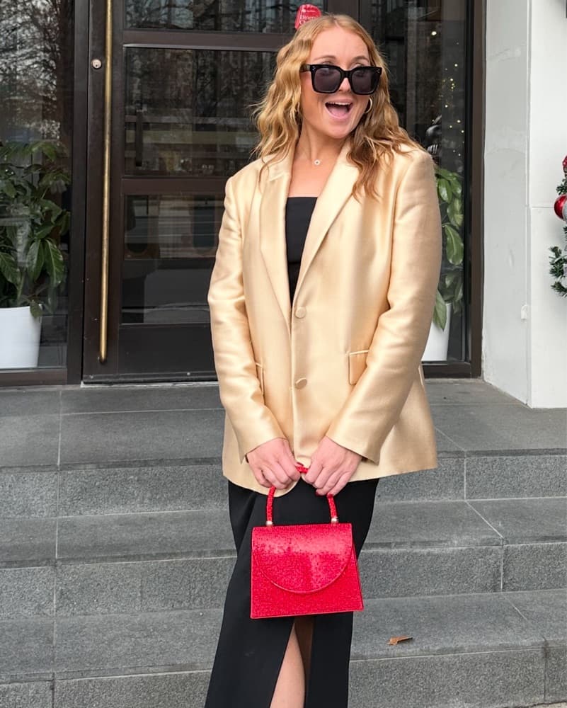Zara Gold Blazer - Image 1