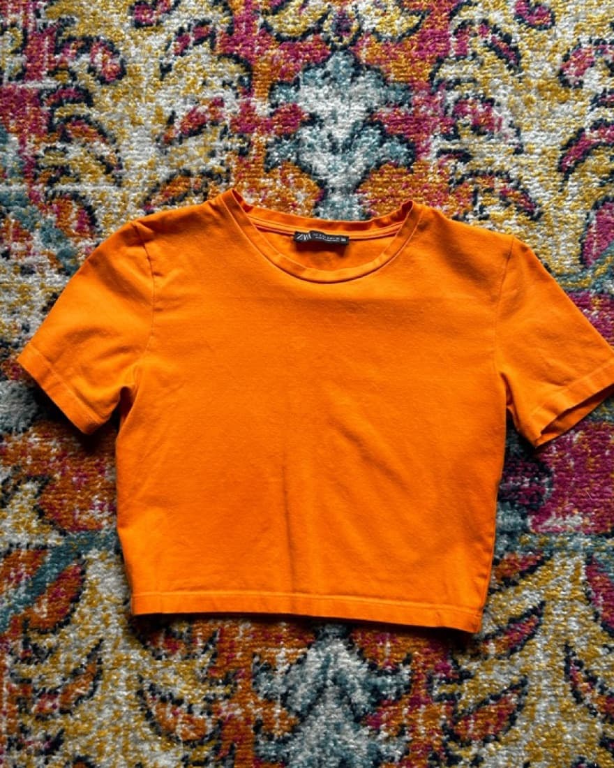 Orange Cropped Tee - Image 1