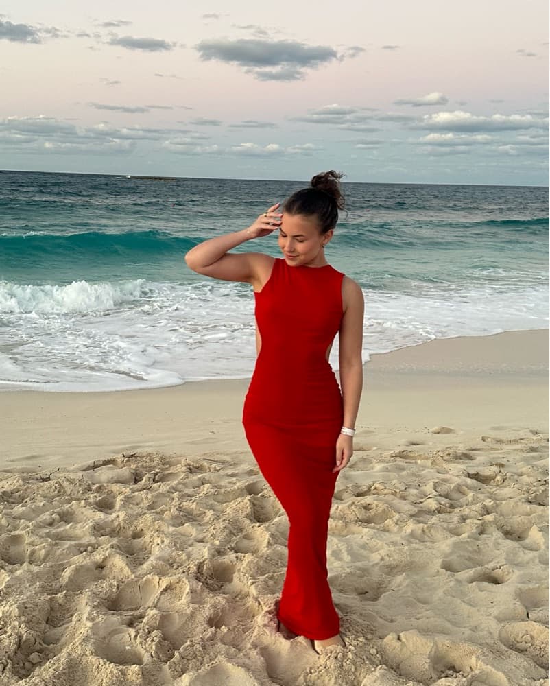 Whitefox Red Backless Dress - Image 3