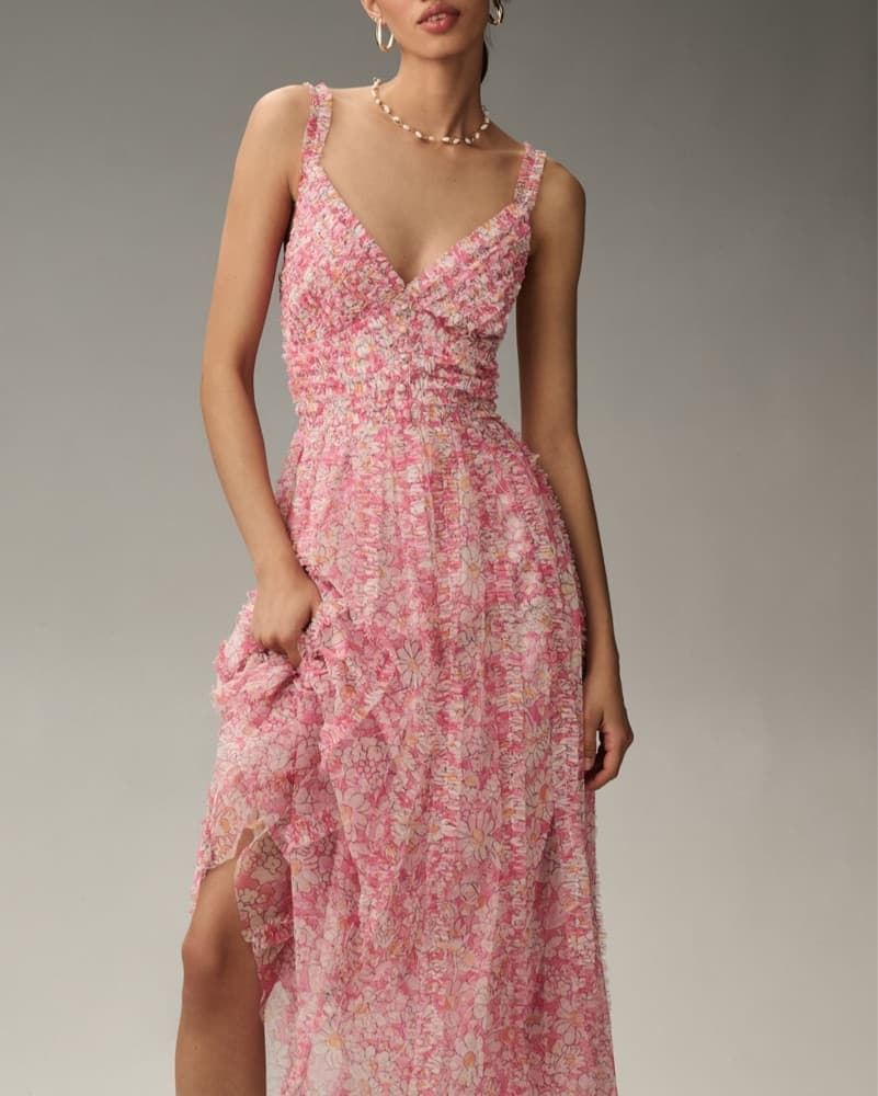 Mac Duggal Vibrant Floral Midi Dress - Image 3
