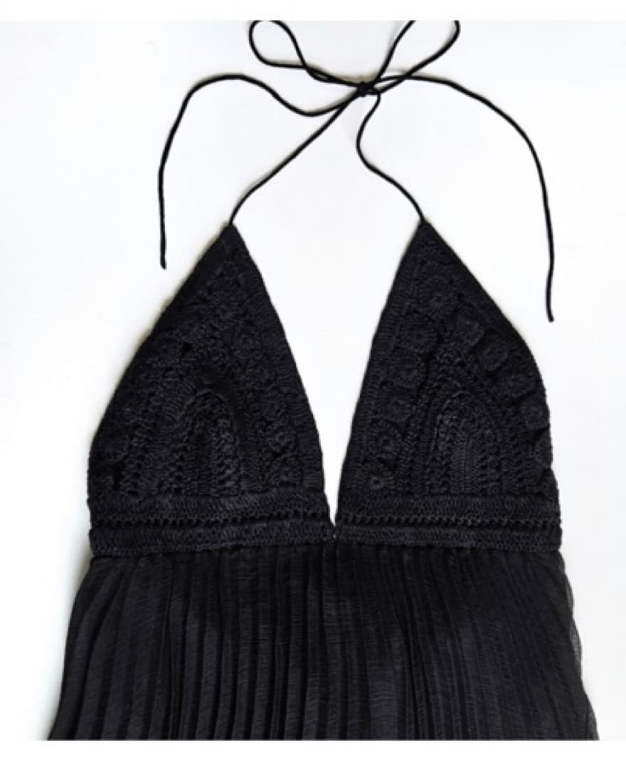 Alice And Olivia Pleated Halter Dress - Image 2