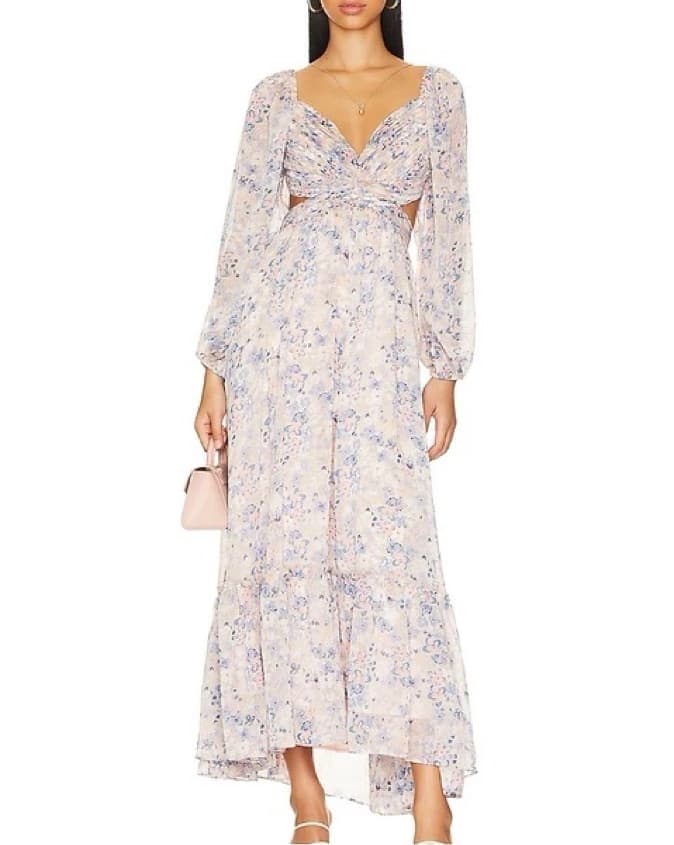 ASTR the Label Kammy Dress in Blue Pink - Image 2