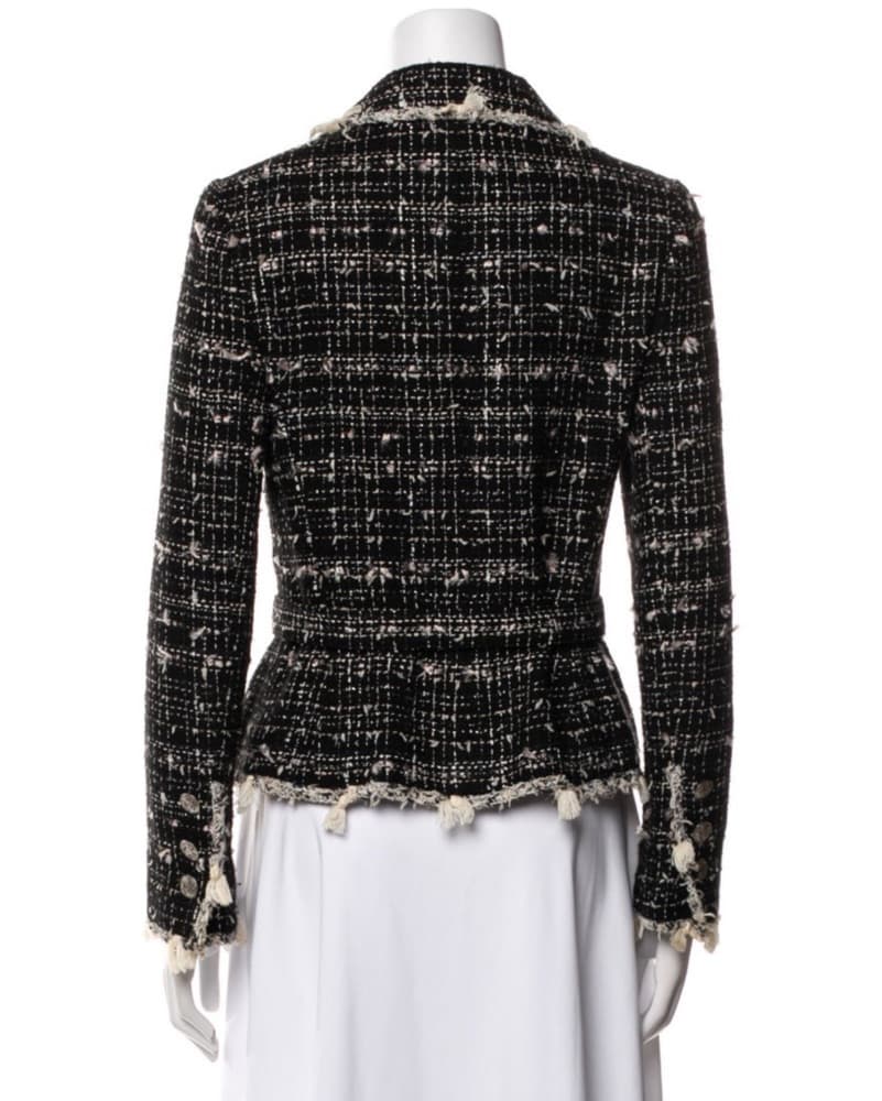 Chanel 2005 Black White Tweed Blazer - Image 3