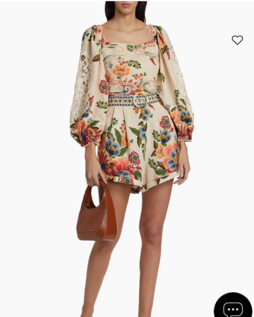 Farm Rio Belted Tropical Romper - Image 6