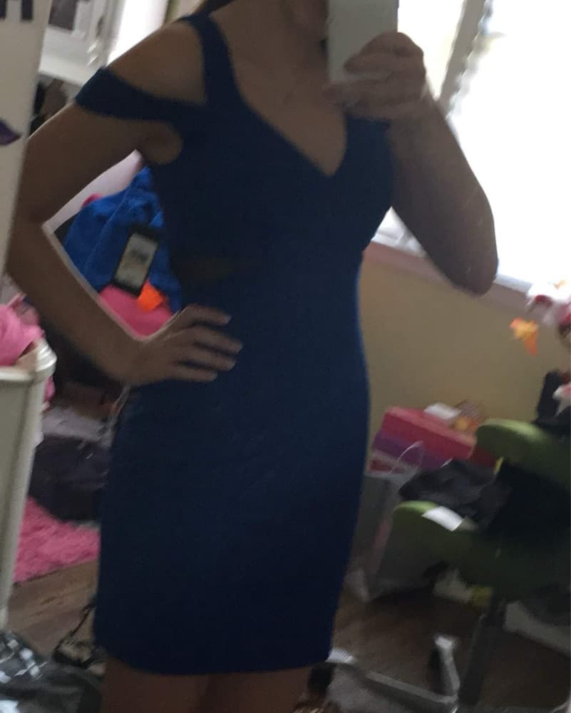 Stunning Blue Bodycon Dress - Image 4