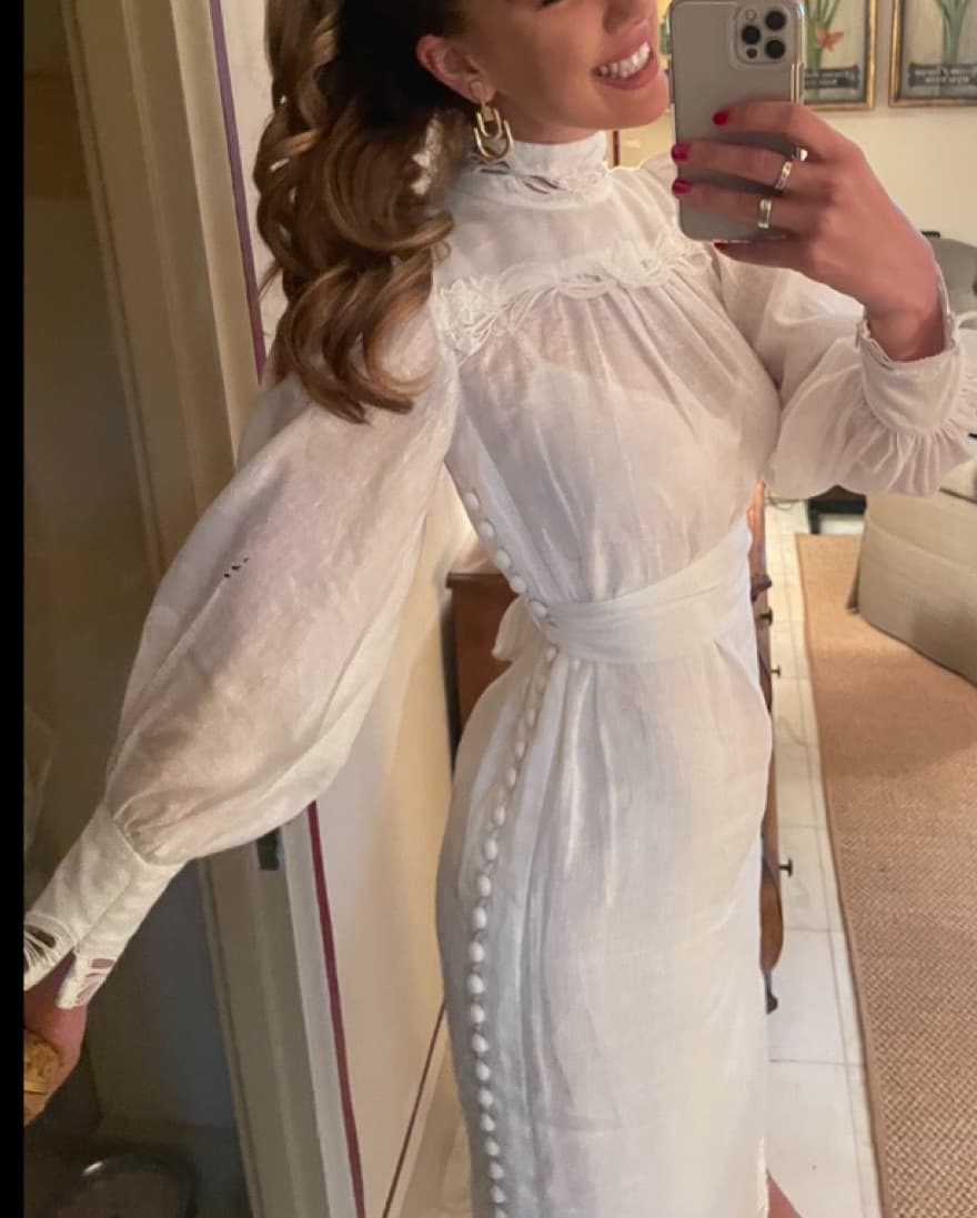 White Butterfly Zimmermann Dress - Image 3