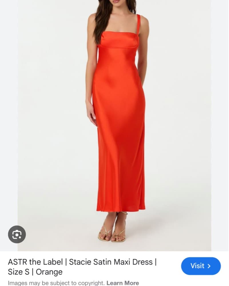 Orange/Red ASTR Stacie Satin Maxi - Image 1