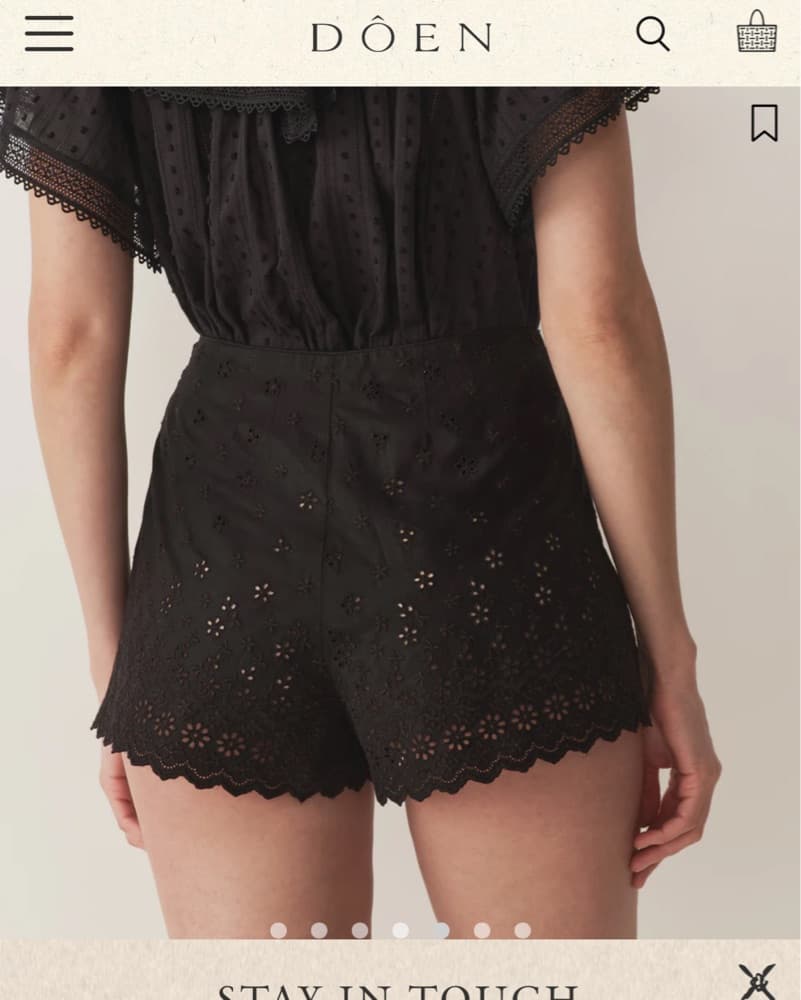 Doen Eyelet Mini Shorts - Image 5