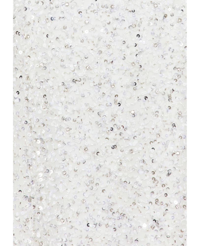 Dionne Sequin Dress in Silver & White - Image 4