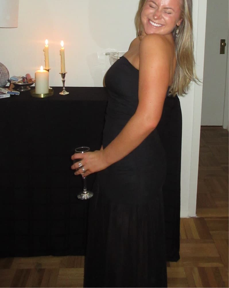 Black strapless dress with sheer bottom - Image 5