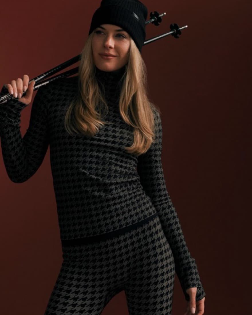 Base Layer Houndstooth Pattern Knit Set - Image 3