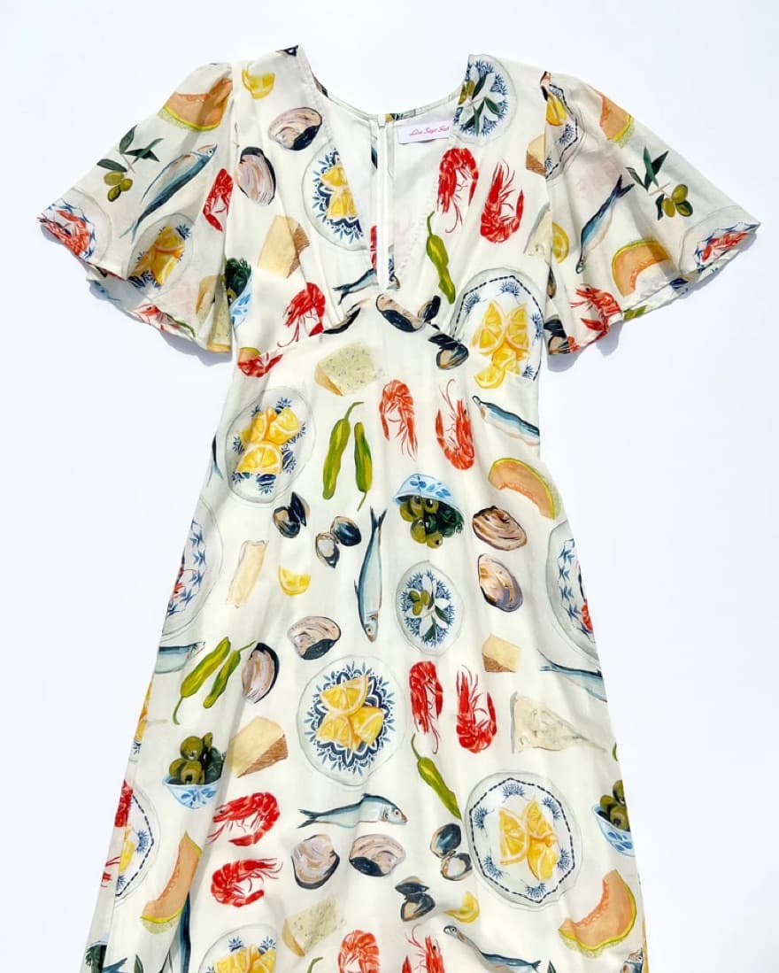 Lisa Says Gah! Tapas Print Midi Dress - Image 4