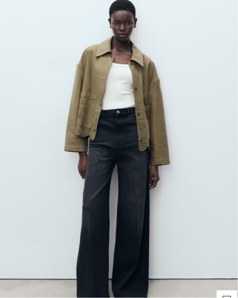 Cotton Overshirt with Lace Detail - Image 2