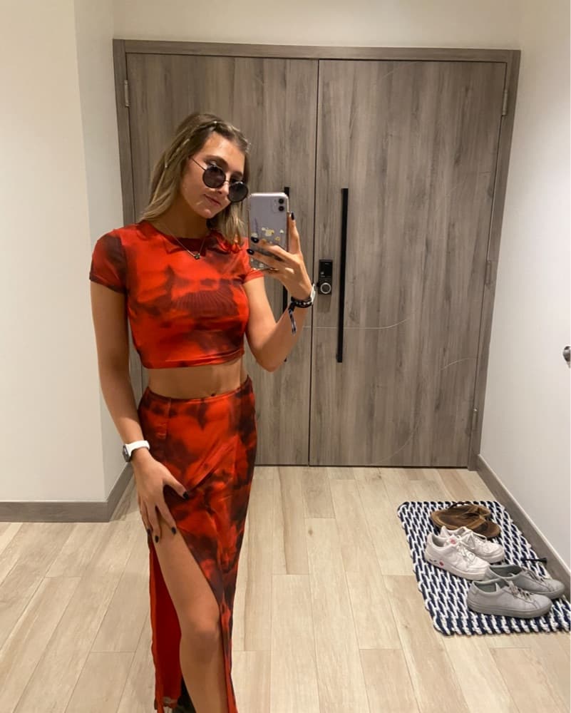 Red Skirt And Top Set - Image 1