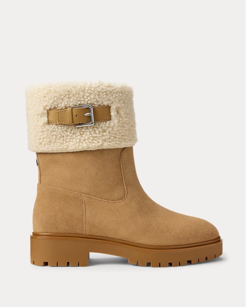 Lauren Ralph Lauren Suede/Shearling Boot - Image 1
