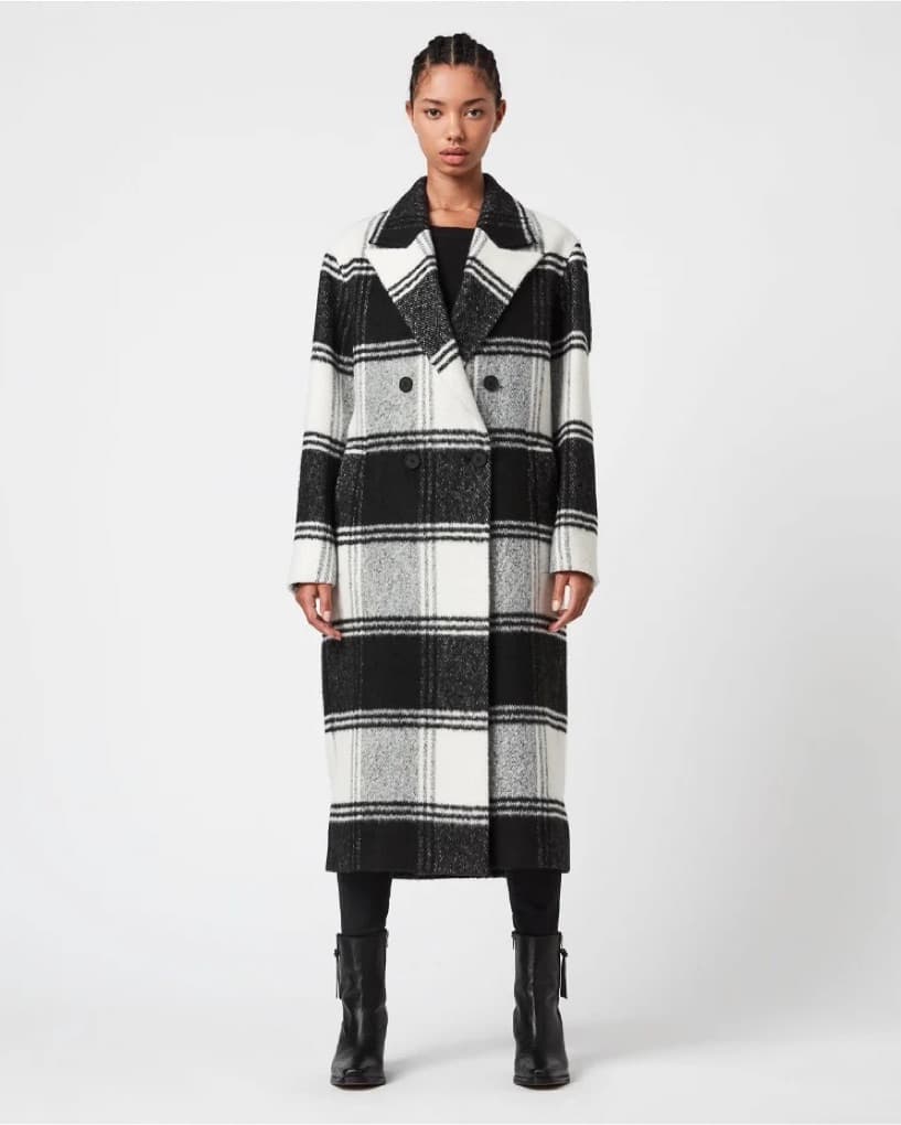 Allsaints Lottie Checkered Coat  - Image 4