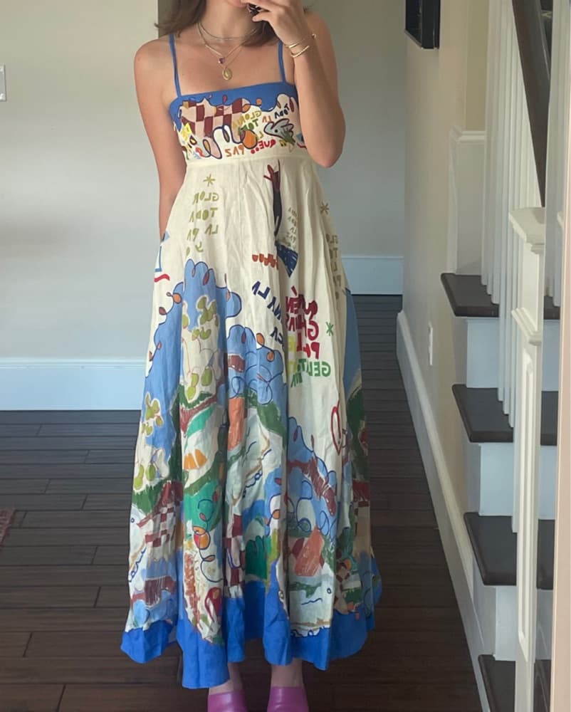 Whimsical Printed Maxi Dress - Image 2