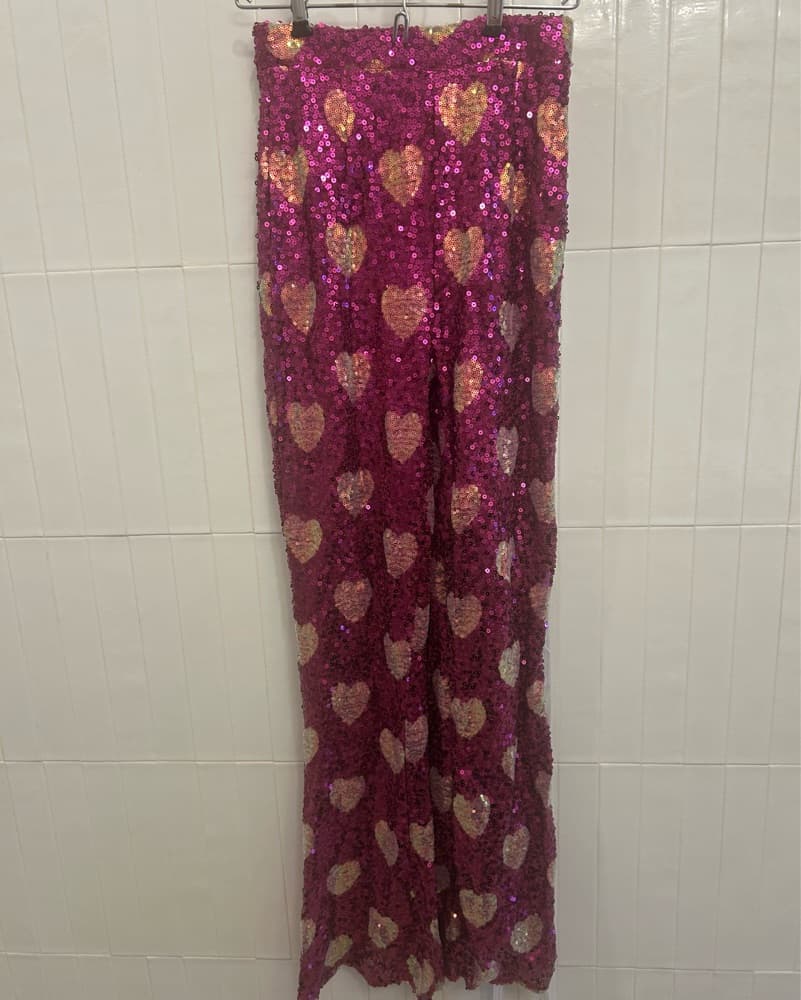 Embellished Sequin Heart Pants  - Image 2