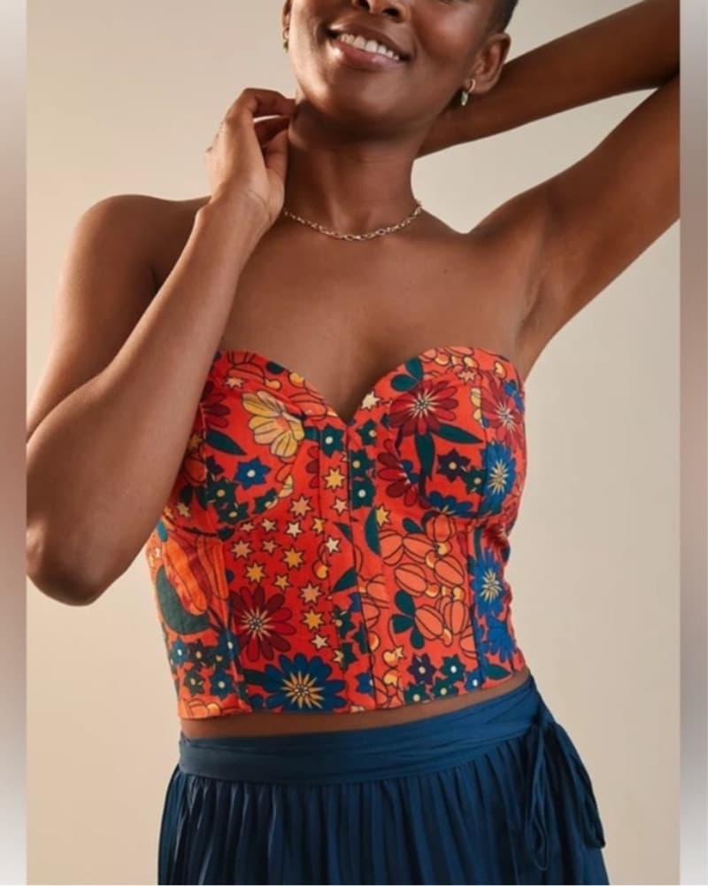 FARM Rio X Anthropologie Corset Top - Image 1