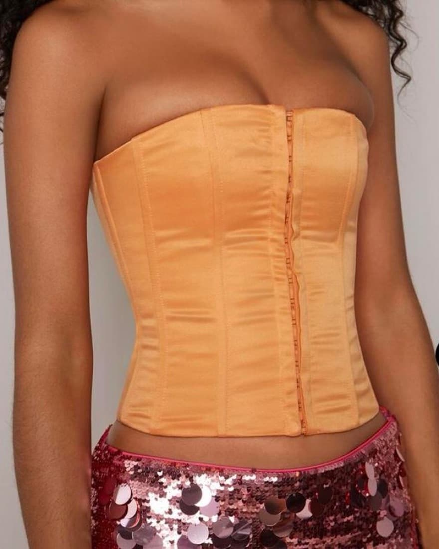 Danielle Guizio Orange Corset - Image 1