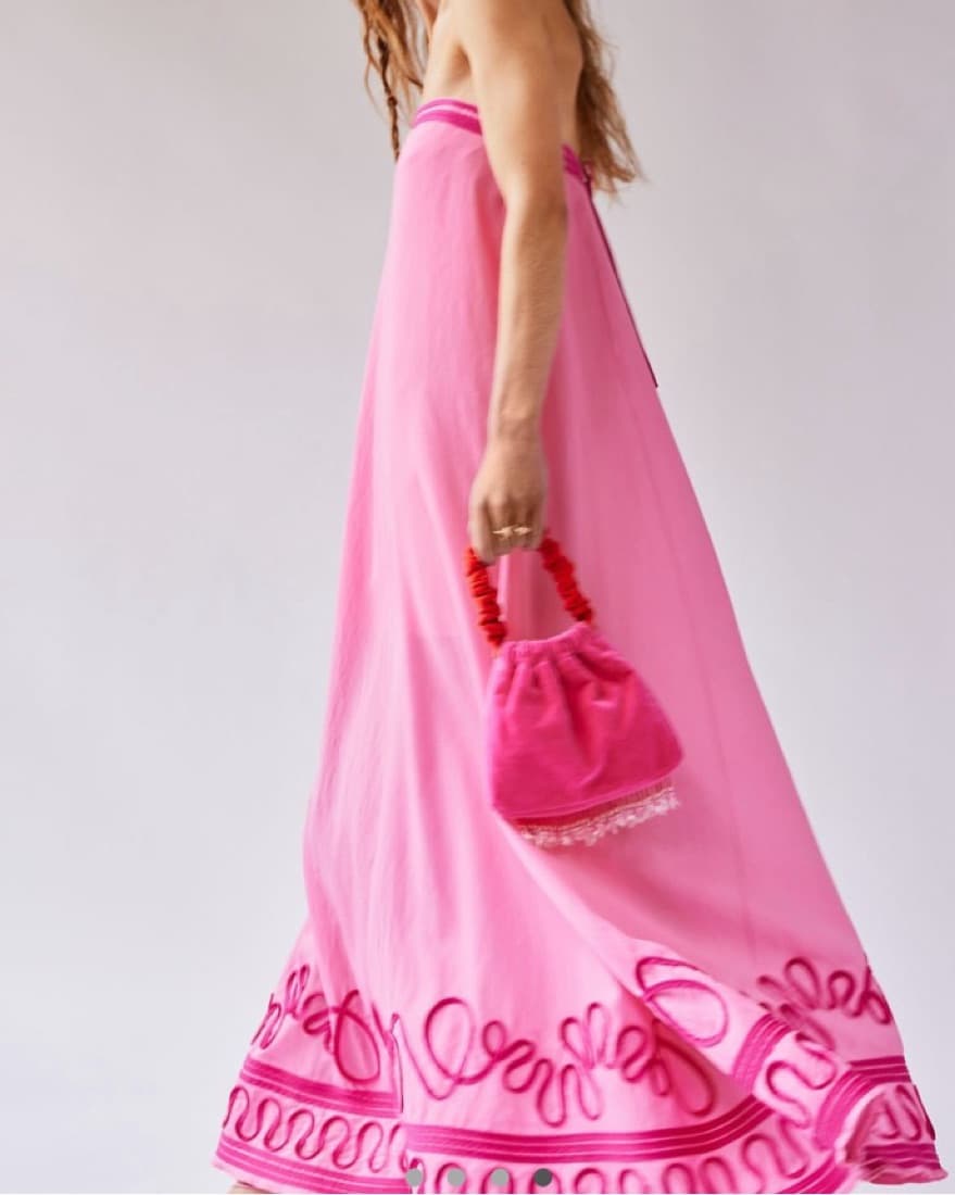 The Wolf Gang Casella Maxi Dress Pink - Image 5
