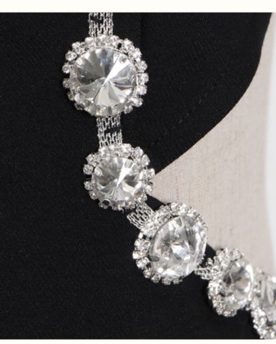 Crystal Embellished Mini Dress - Image 3