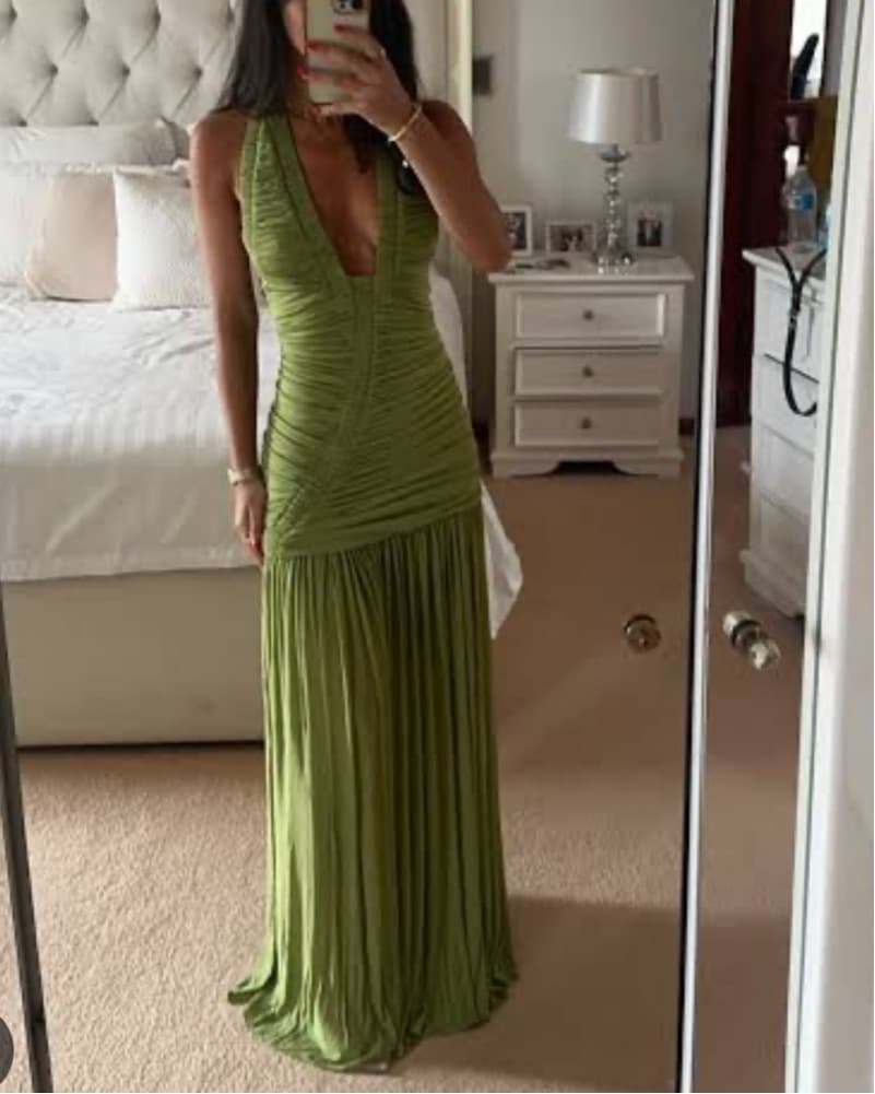 Christopher Esber Orion Green Dress 2 - Image 2