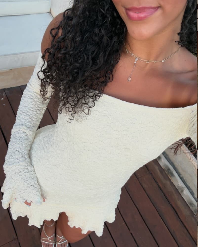 Cream Mini Dress - Image 2