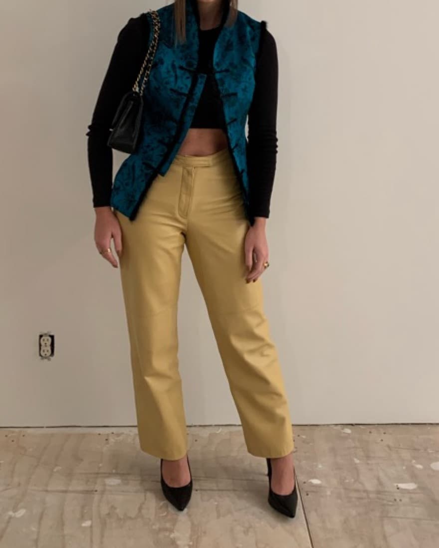Vintage Leather Pants - Image 2