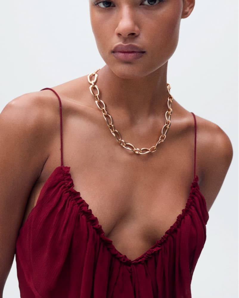 Mango Red Slip Maxi Dress - Image 4