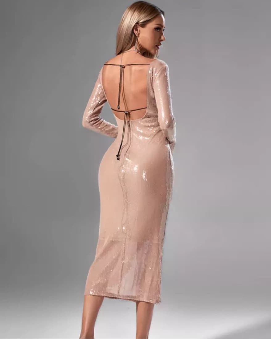 Hailey Bieber Sequin Dress Dupe  - Image 4