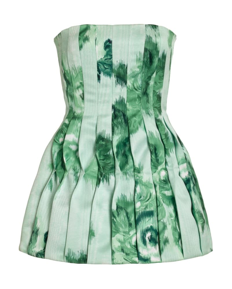 Emilia Wickstead Green Strappless Mini - Image 2