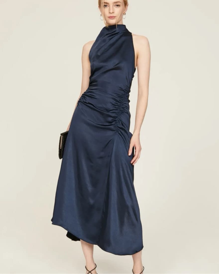 A.L.C. Inez Satin Midi Dress - Image 1