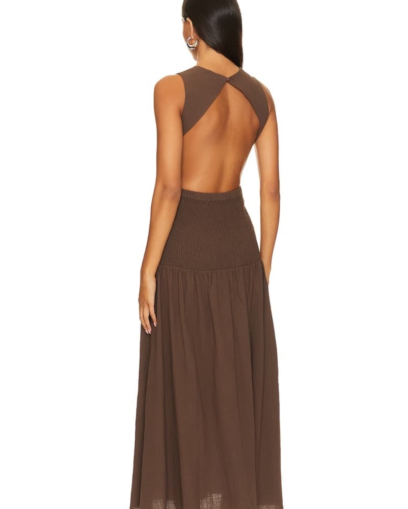 SNDYS Lottie Dress In Chocolate - Image 2