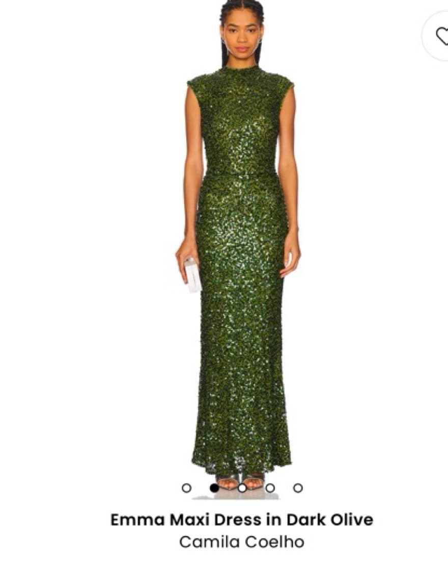 Revolve Dark Olive Dress - Image 1