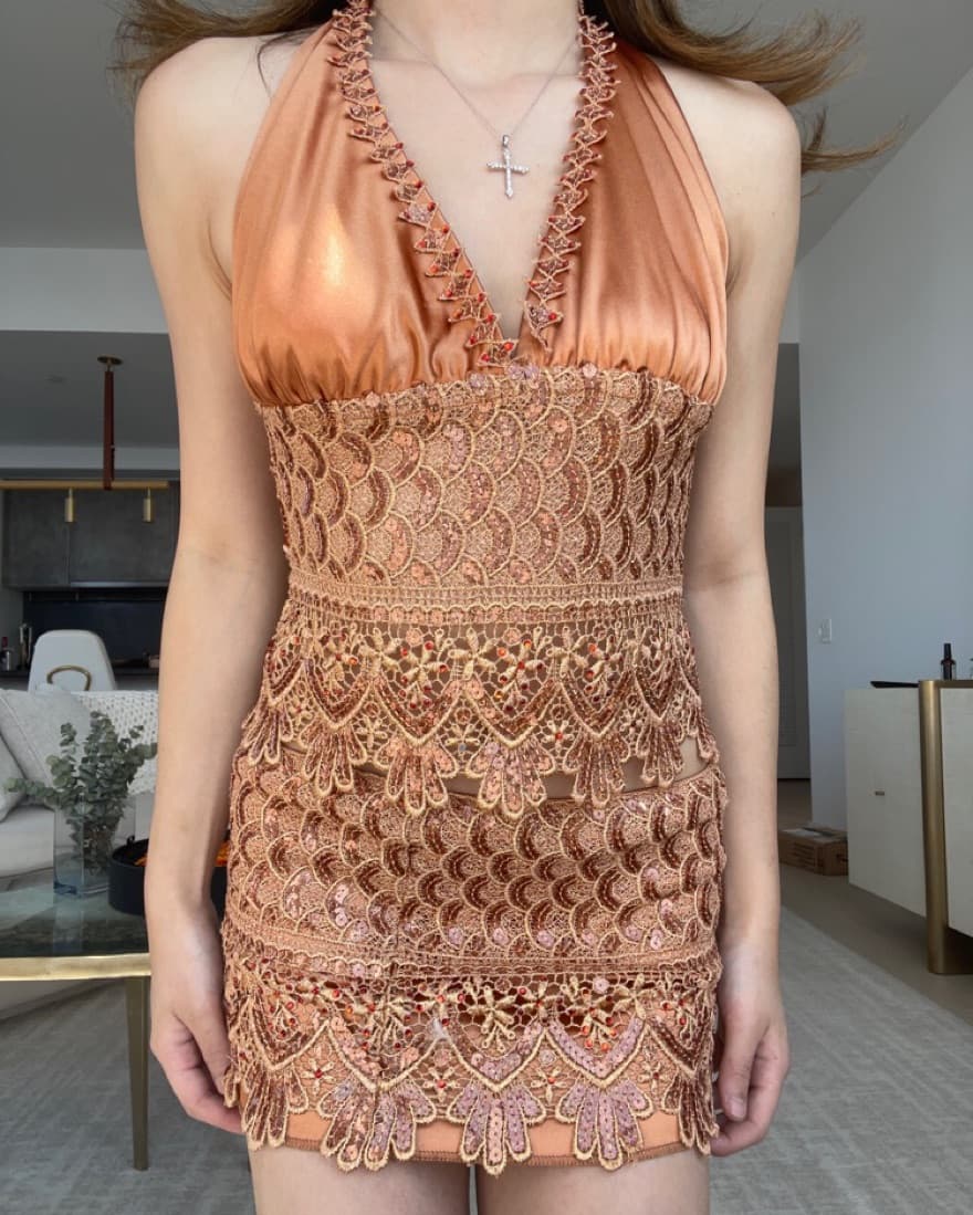 Bronze Sequined Vintage Matching Set - Image 1