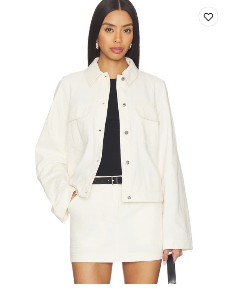 Cream Jacket And Mini Skirt Set - Image 3