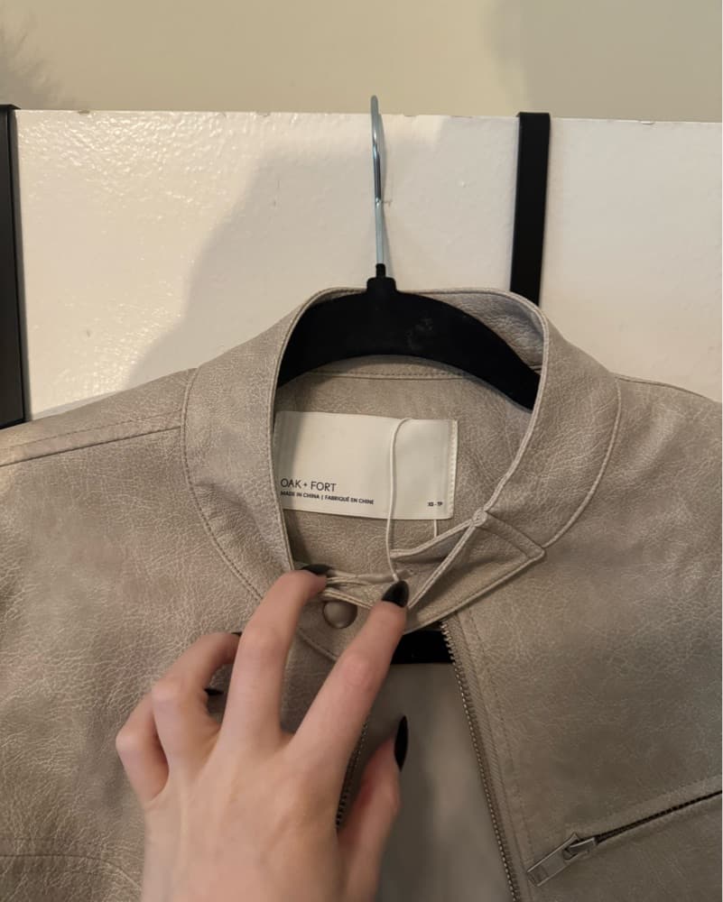 Oak & Fort light beige leather jacket - Image 2