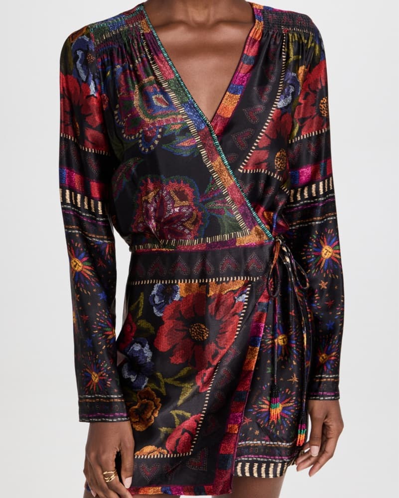 Farm Rio Mini Wrap Dress.  - Image 3