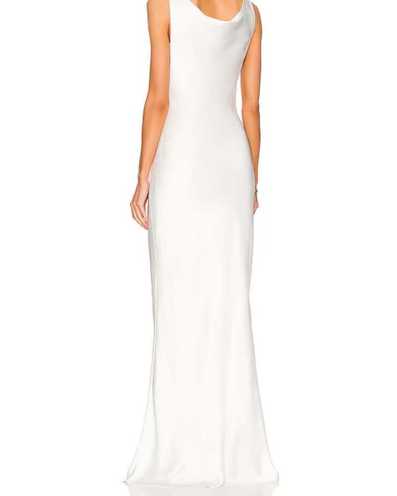 Norma Kamali White Slip Gown - Image 3