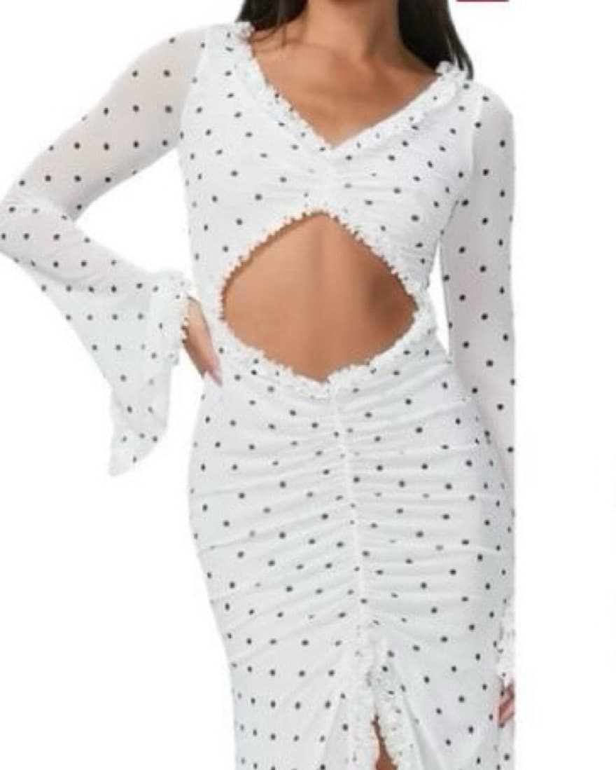 Elegant Polka Dot Maxi Dress - Image 2