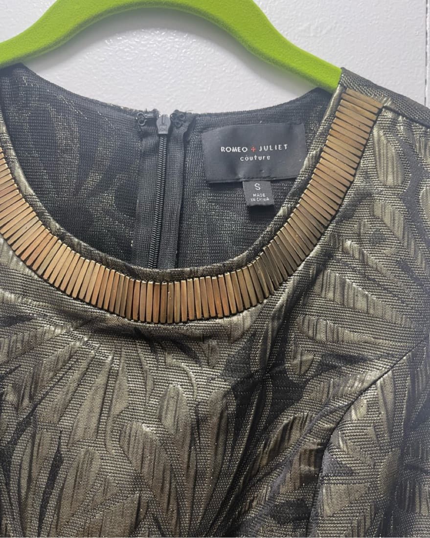 Green Gold Romeo & Juliet Couture Dress - Image 3